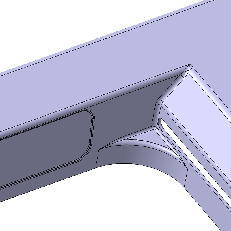 Aluminum Alloy Interior Structural Parts Vertical Edge Deep Cavity Structural Parts