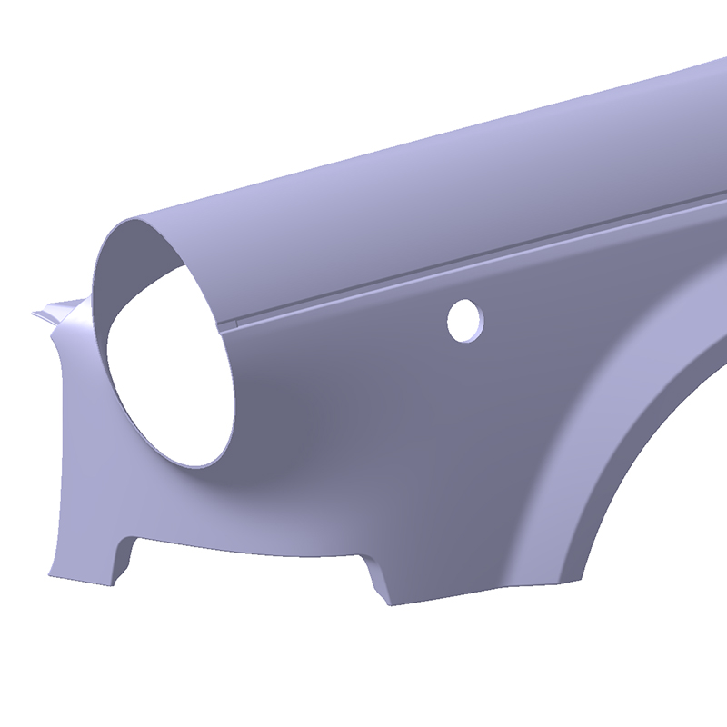 How can wind noise generated by a car fender be reduced during driving by optimizing its structure?